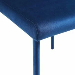 Fernie Set Of 2 Navy Blue Velvet Dining Chairs With Upholstered Legs -Daals DCH 2151 NAVY VEL 2P detail3