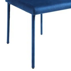 Fernie Set Of 2 Navy Blue Velvet Dining Chairs With Upholstered Legs -Daals DCH 2151 NAVY VEL 2P detail4