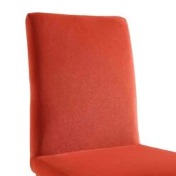 Fernie Set Of 2 Ochre Burnt Orange Velvet Dining Chairs With Upholstered Legs -Daals DCH 2151 OCHRE VEL 2P detail1