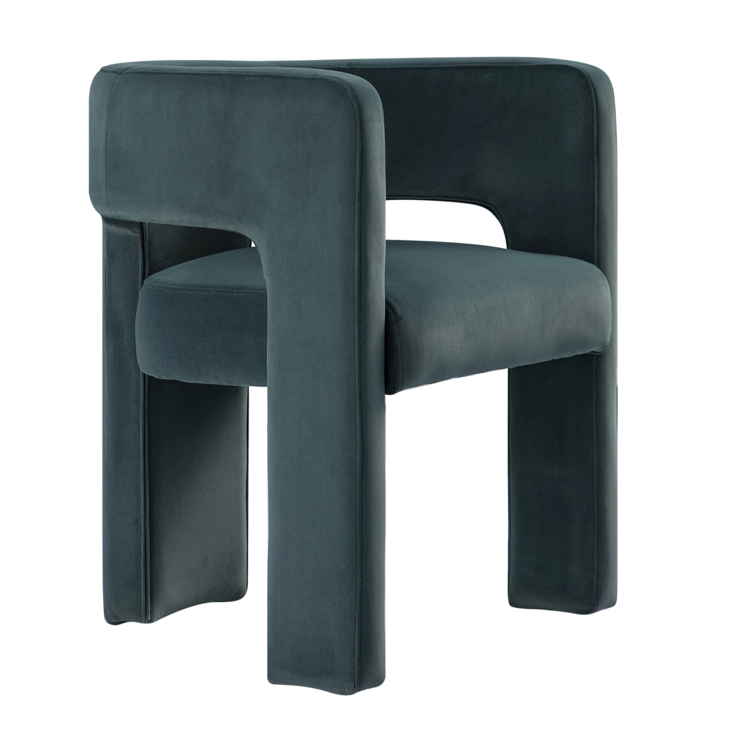 Greenwich Aegean Blue Velvet Dining Chair 2 Greenwich Aegean Blue Velvet Dining Chair - Image 2