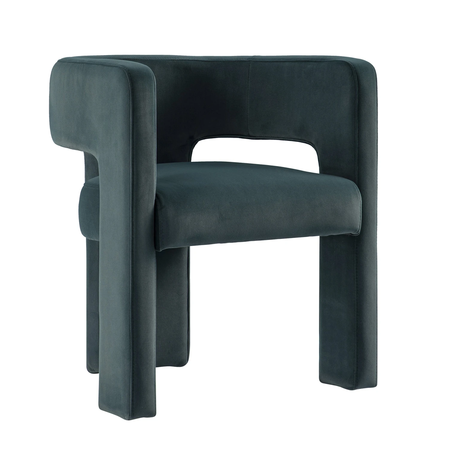 Greenwich Aegean Blue Velvet Dining Chair 4 Greenwich Aegean Blue Velvet Dining Chair - Image 4
