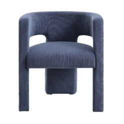 Greenwich Blue Corduroy Dining Chair -Daals DCH 2159 BLUE CORD WB1