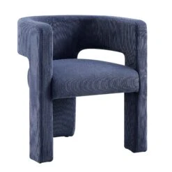 Greenwich Blue Corduroy Dining Chair -Daals DCH 2159 BLUE CORD WB2