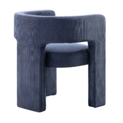 Greenwich Blue Corduroy Dining Chair -Daals DCH 2159 BLUE CORD WB4