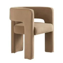 Greenwich Camel Velvet Dining Chair -Daals DCH 2159 CAMEL VEL WB3