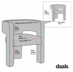 Greenwich Moss Green Velvet Dining Chair -Daals DCH 2159 CHART 16
