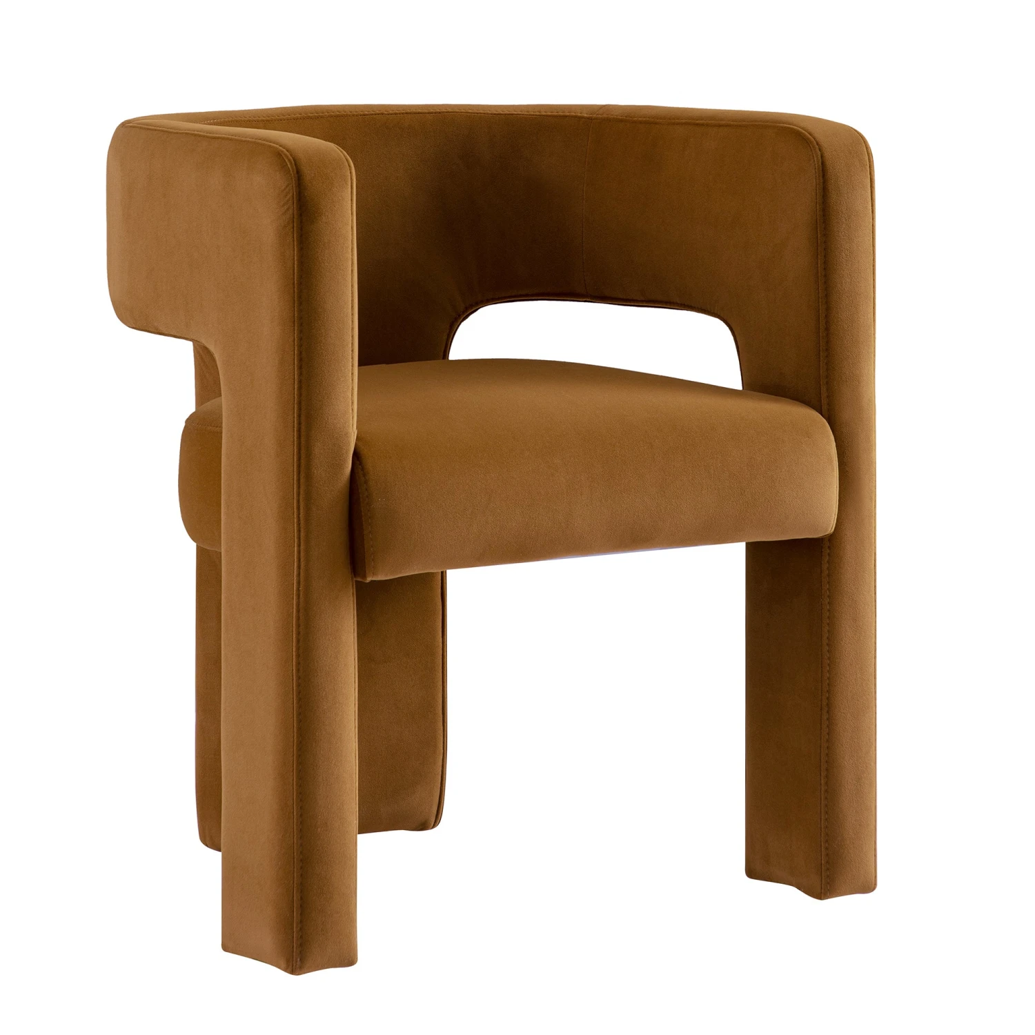 Greenwich Cinnamon Velvet Dining Chair 6 Greenwich Cinnamon Velvet Dining Chair - Image 6