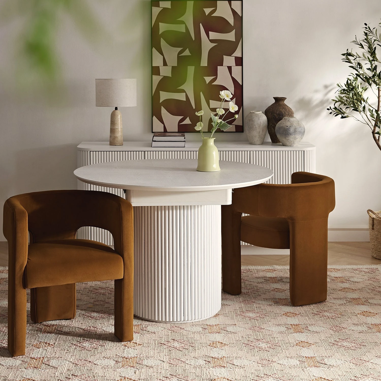 Greenwich Cinnamon Velvet Dining Chair 2 Greenwich Cinnamon Velvet Dining Chair - Image 2