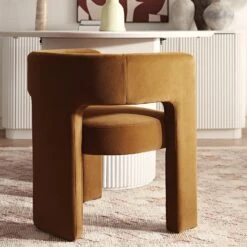 Greenwich Cinnamon Velvet Dining Chair 17 Greenwich Cinnamon Velvet Dining Chair -Daals DCH 2159 CMON VEL scene4
