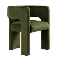 Greenwich Moss Green Velvet Dining Chair -Daals DCH 2159 MOSS VEL WB3