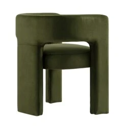 Greenwich Moss Green Velvet Dining Chair -Daals DCH 2159 MOSS VEL WB5