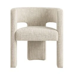 Greenwich Oatmeal & Beige Woven Textured Fabric Dining Chair 22 Greenwich Oatmeal & Beige Woven Textured Fabric Dining Chair -Daals DCH 2159 OAT WOV WB1