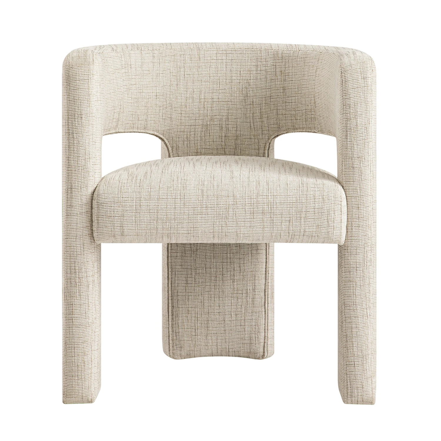 Greenwich Oatmeal & Beige Woven Textured Fabric Dining Chair 7 Greenwich Oatmeal & Beige Woven Textured Fabric Dining Chair - Image 7