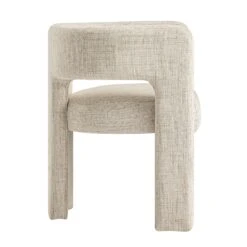 Greenwich Oatmeal & Beige Woven Textured Fabric Dining Chair 26 Greenwich Oatmeal & Beige Woven Textured Fabric Dining Chair -Daals DCH 2159 OAT WOV WB4
