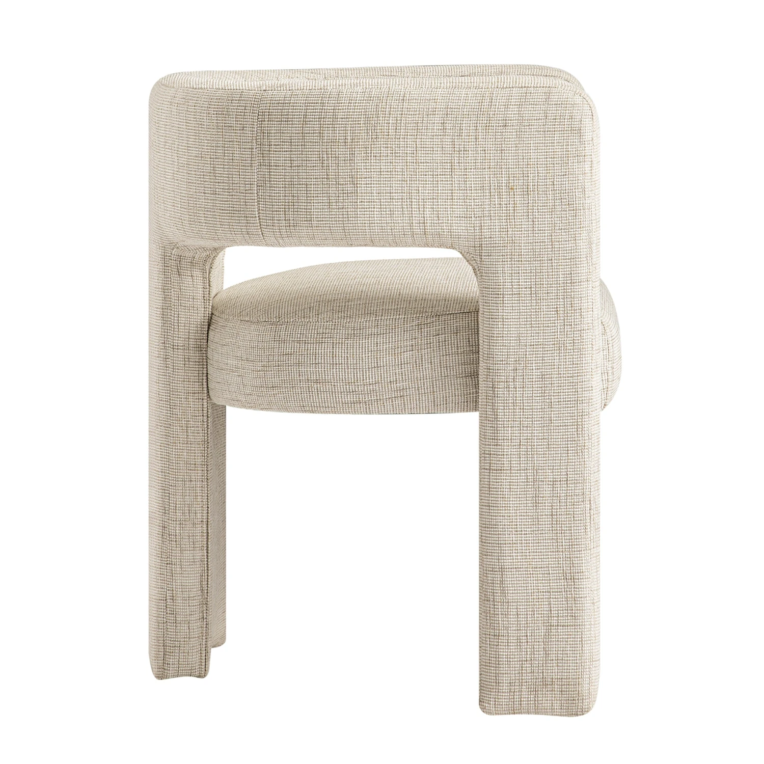 Greenwich Oatmeal & Beige Woven Textured Fabric Dining Chair 11 Greenwich Oatmeal & Beige Woven Textured Fabric Dining Chair - Image 11