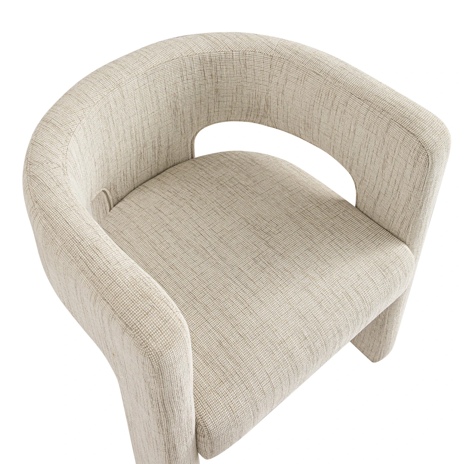 Greenwich Oatmeal & Beige Woven Textured Fabric Dining Chair 13 Greenwich Oatmeal & Beige Woven Textured Fabric Dining Chair - Image 13