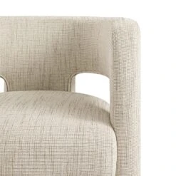Greenwich Oatmeal & Beige Woven Textured Fabric Dining Chair 29 Greenwich Oatmeal & Beige Woven Textured Fabric Dining Chair -Daals DCH 2159 OAT WOV detail1