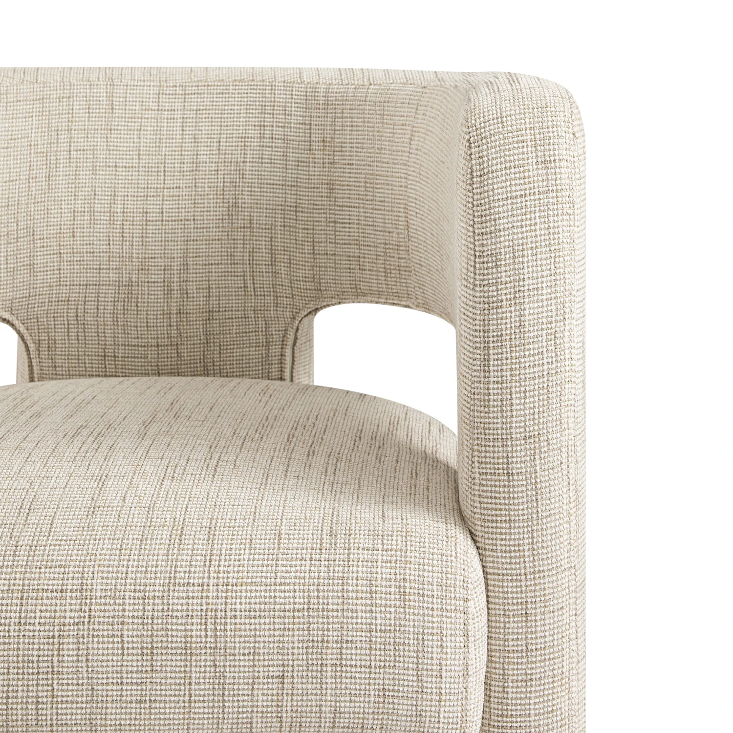 Greenwich Oatmeal & Beige Woven Textured Fabric Dining Chair 14 Greenwich Oatmeal & Beige Woven Textured Fabric Dining Chair - Image 14