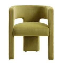Greenwich Olive Green Velvet Dining Chair -Daals DCH 2159 OLIVE VEL WB1