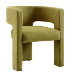 Greenwich Olive Green Velvet Dining Chair -Daals DCH 2159 OLIVE VEL WB2