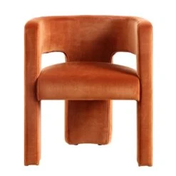 Greenwich Rust Velvet Dining Chair -Daals DCH 2159 RUST VEL WB1