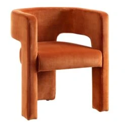 Greenwich Rust Velvet Dining Chair -Daals DCH 2159 RUST VEL WB2