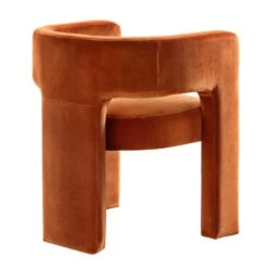 Greenwich Rust Velvet Dining Chair -Daals DCH 2159 RUST VEL WB4