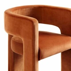 Greenwich Rust Velvet Dining Chair -Daals DCH 2159 RUST VEL detail2