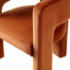 Greenwich Rust Velvet Dining Chair -Daals DCH 2159 RUST VEL detail3