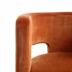 Greenwich Rust Velvet Dining Chair -Daals DCH 2159 RUST VEL detail4