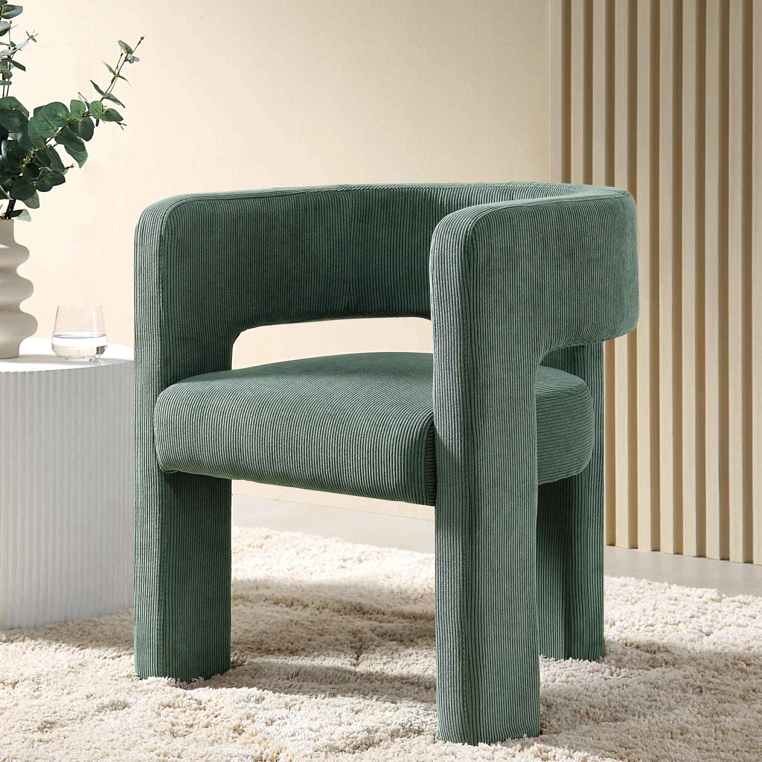 Greenwich Sage Green Corduroy Dining Chair 1 Greenwich Sage Green Corduroy Dining Chair