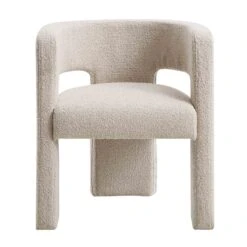 Greenwich Light Taupe Boucle Dining Chair -Daals DCH 2159 TAUPE BOUCLE WB1