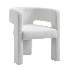 Greenwich White Boucle Dining Chair -Daals DCH 2159 WHITE BOUCLE WB2