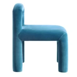 Libby Air Force Blue Velvet Dining Chair -Daals DCH 2160 PETROL VEL WB3