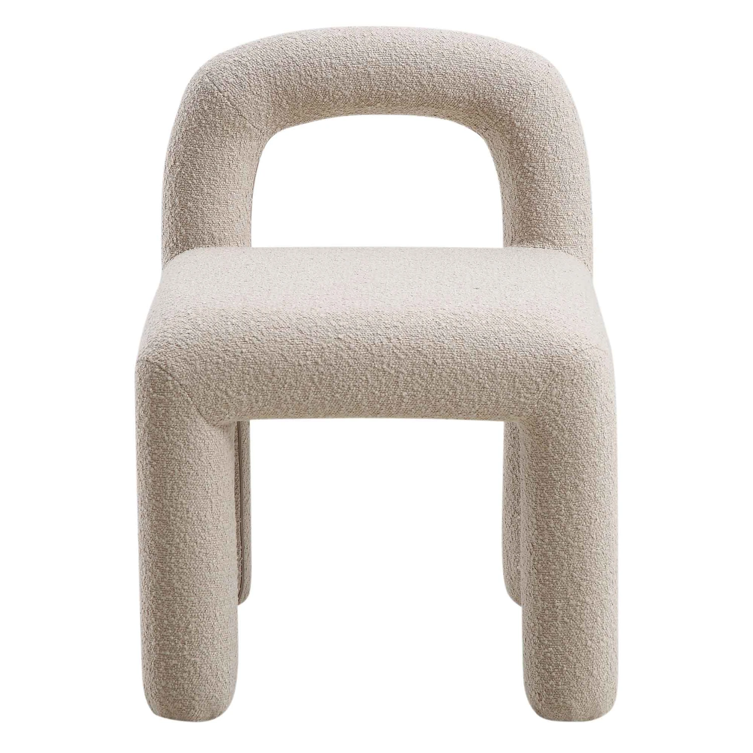 Libby Light Taupe Boucle Dining Chair 4 Libby Light Taupe Boucle Dining Chair - Image 4