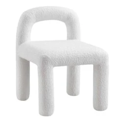 Libby White Boucle Dining Chair 13 Libby White Boucle Dining Chair -Daals DCH 2160 WHITE BOUCLE WB1
