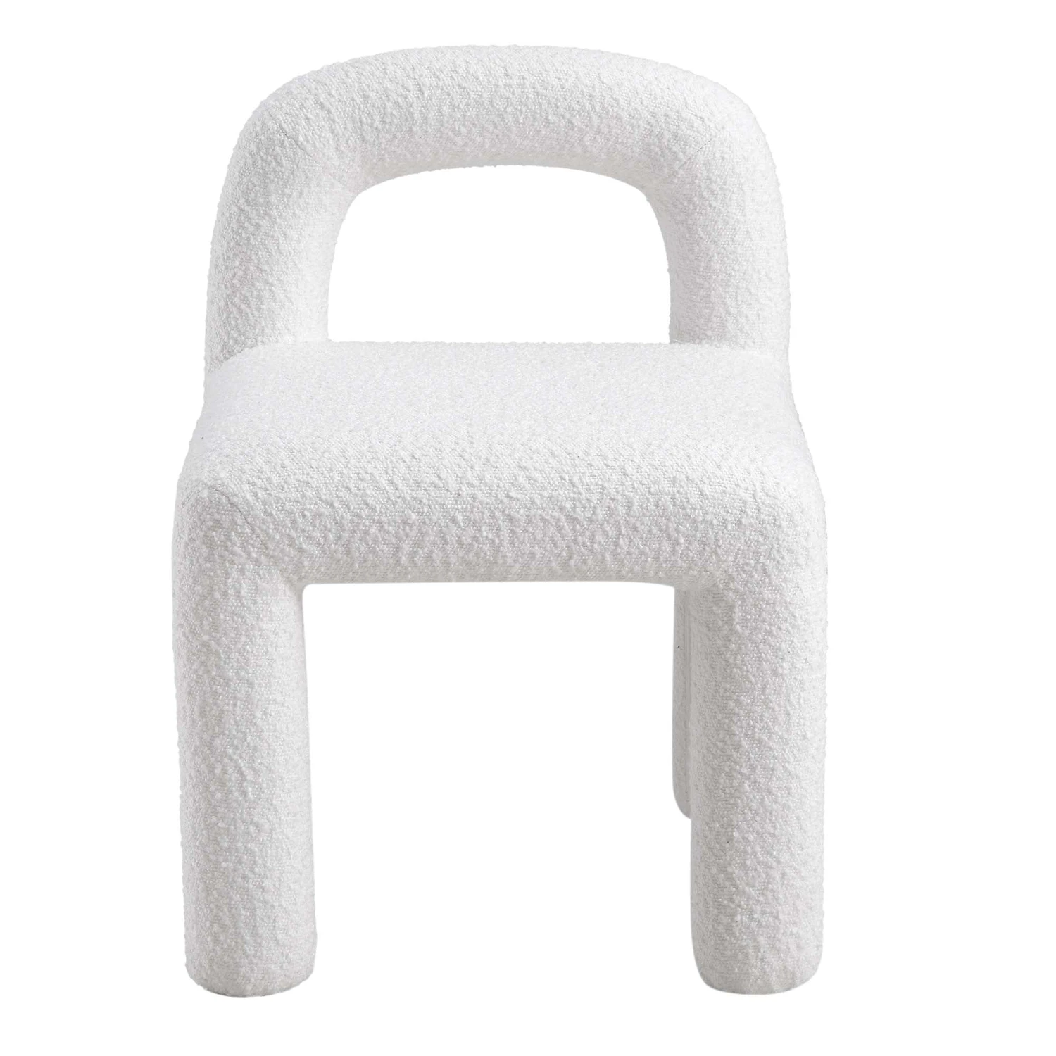 Libby White Boucle Dining Chair 4 Libby White Boucle Dining Chair - Image 4
