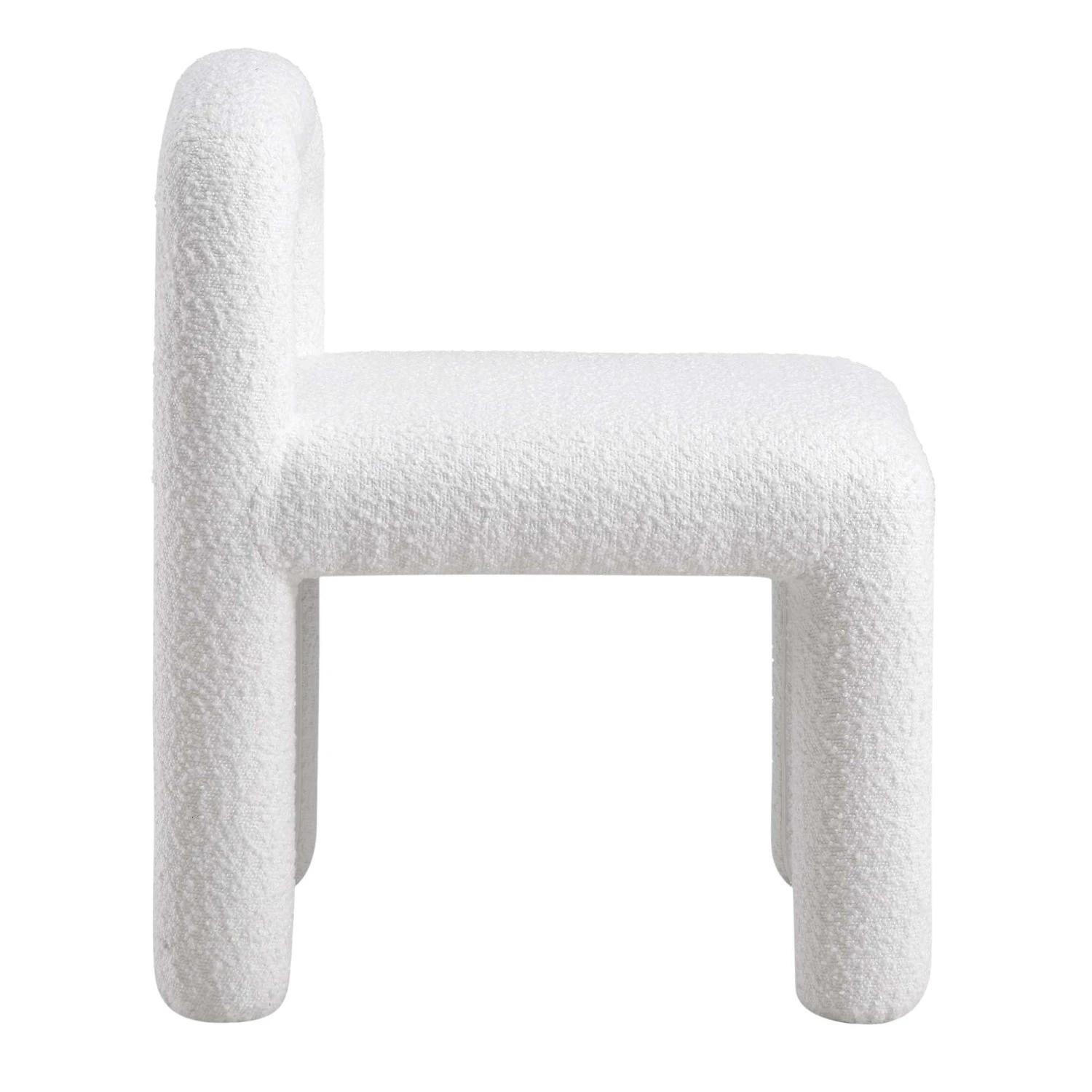 Libby White Boucle Dining Chair 6 Libby White Boucle Dining Chair - Image 6