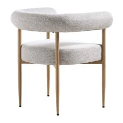 Fulbourn Beige Woven Dining Chair With Natural Wood Effect Legs -Daals DCH 2162 BEIGE WOV NAT WB4