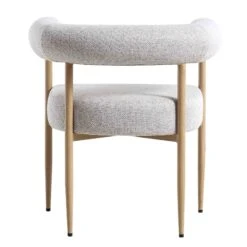 Fulbourn Beige Woven Dining Chair With Natural Wood Effect Legs -Daals DCH 2162 BEIGE WOV NAT WB5