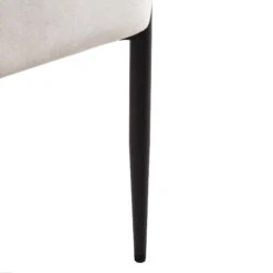 Fulbourn Champagne Velvet Dining Chair With Black Legs -Daals DCH 2162 CHAMP VEL BLACK detail4