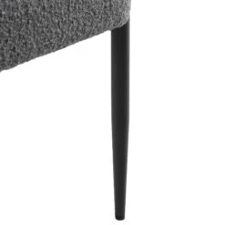 Fulbourn Charcoal Boucle Dining Chair With Black Metal Legs -Daals DCH 2162 CHARCOAL BOUCLE BLACK detail4