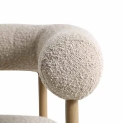 Fulbourn Taupe Boucle Dining Chair With Natural Wood Effect Legs -Daals DCH 2162 TAUPE BOUCLE NAT detail3