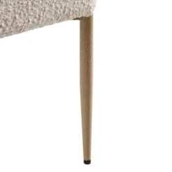 Fulbourn Taupe Boucle Dining Chair With Natural Wood Effect Legs -Daals DCH 2162 TAUPE BOUCLE NAT detail4