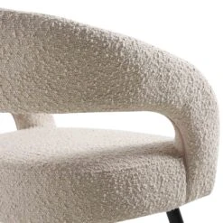 Laurel Wave Taupe Boucle Set Of 2 Dining Chairs -Daals DCH 2172 TAUPE BOUCLE 2P detail2