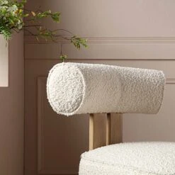 Ophelia Ecru Boucle Dining Chair -Daals DCH 2187 ECRU BOU NAT scene2