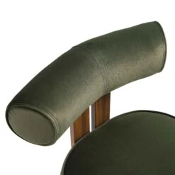 Ophelia Moss Green Velvet Dining Chair -Daals DCH 2187 MOSS VEL WALN detail1