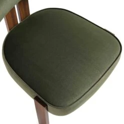 Ophelia Moss Green Velvet Dining Chair -Daals DCH 2187 MOSS VEL WALN detail2