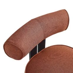 Ophelia Terracotta Fabric Dining Chair -Daals DCH 2187 TERRA FAB BLACK detail1