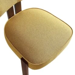 Ophelia Honey Gold Fabric Dining Chair -Daals DCH 2187 YELLOW FAB WALN detail2